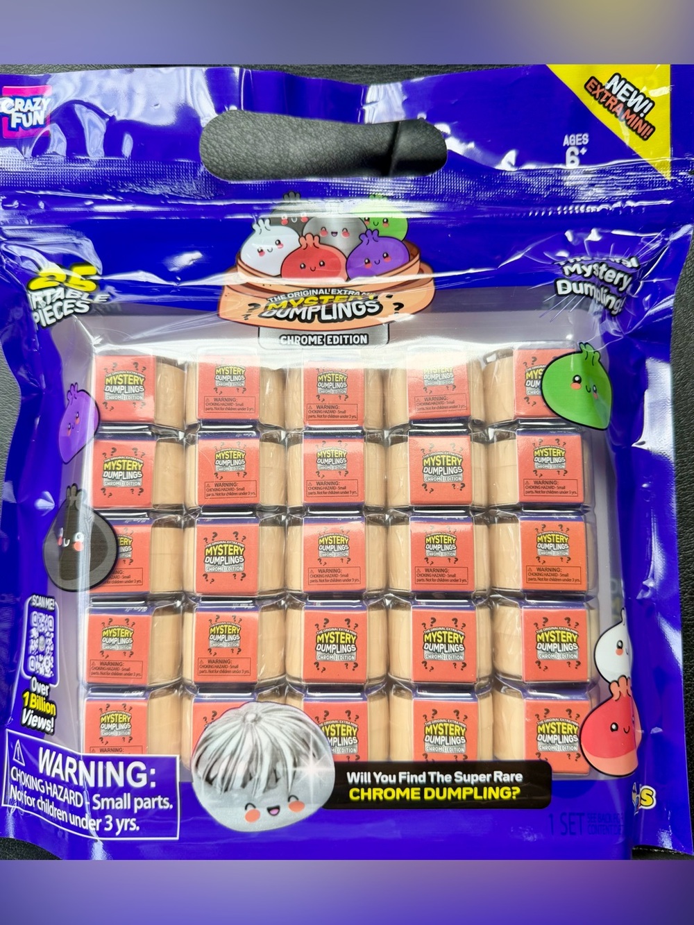 RMS Crazy Fun Extra Mini Mystery Dumpling Chrome Edition Surprise Pack NWT RARE